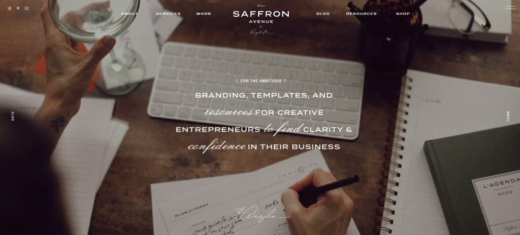 Elegant brand styling by Saffron Avenue