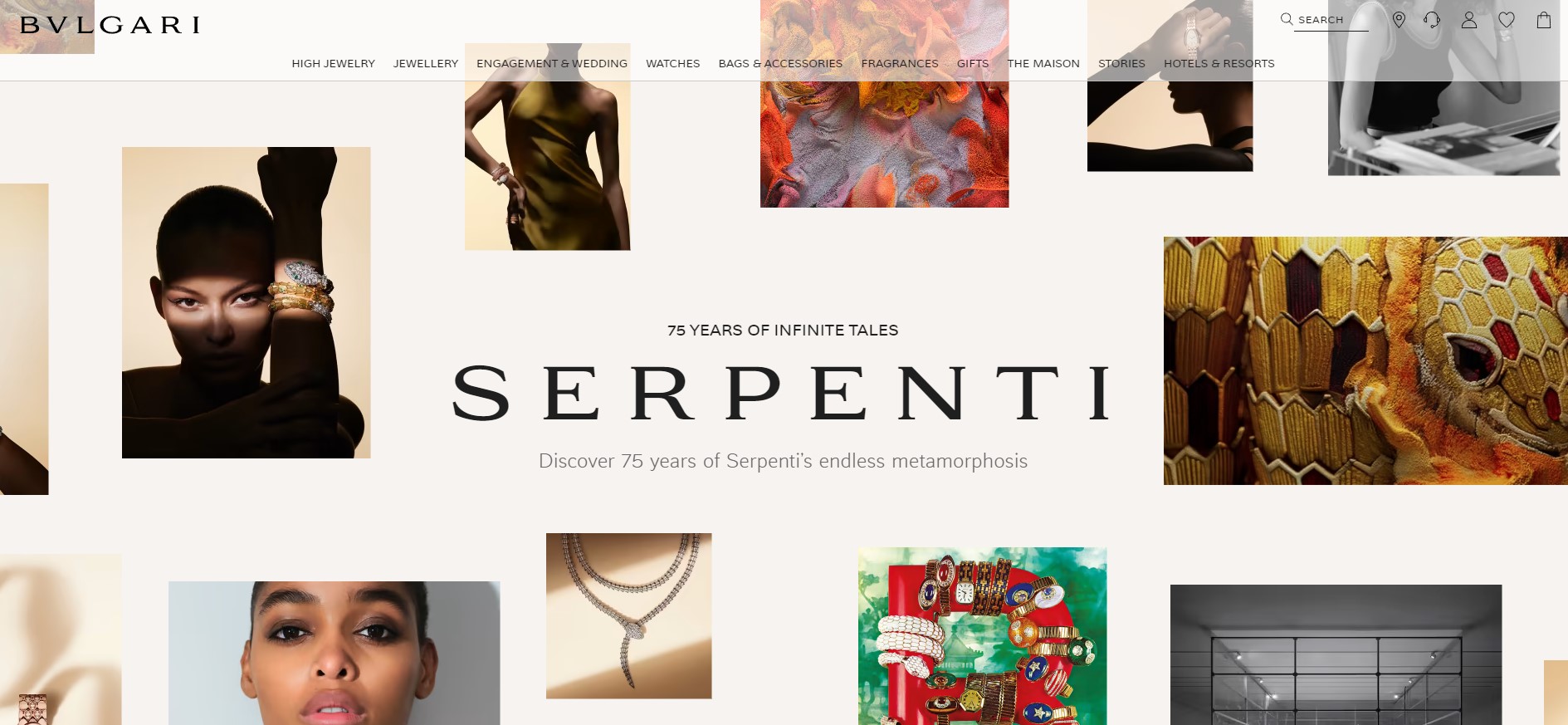 Brand Design 4: How To Style a High-End, Luxury Brand 11 Bvlgari luxury branding shapes and textures