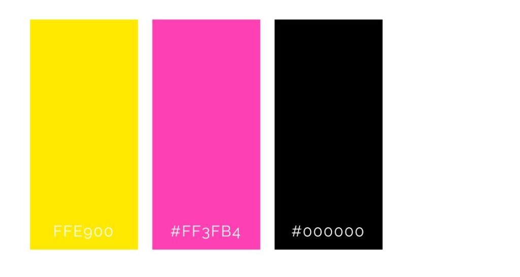 Color Palette neon - fluorecent colors