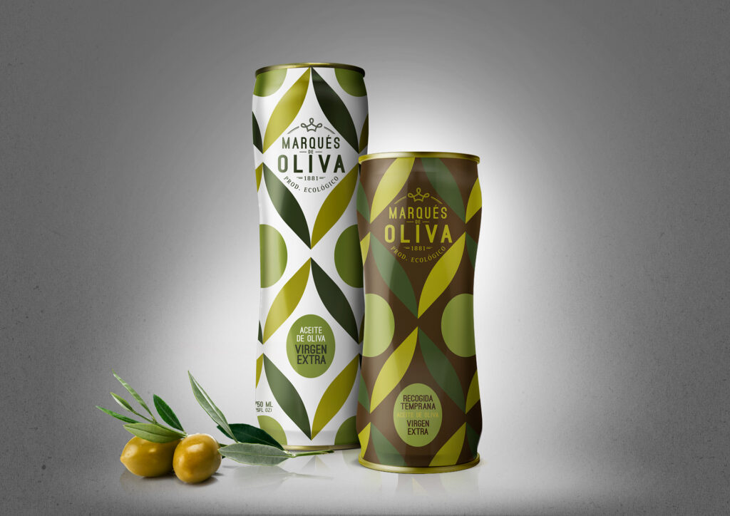 Marqués de Oliva olive green color in branding