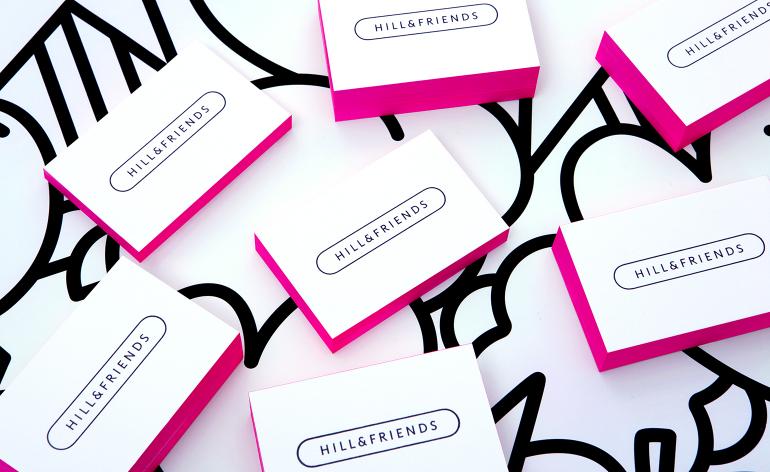 neon colors in branding hillandfriends