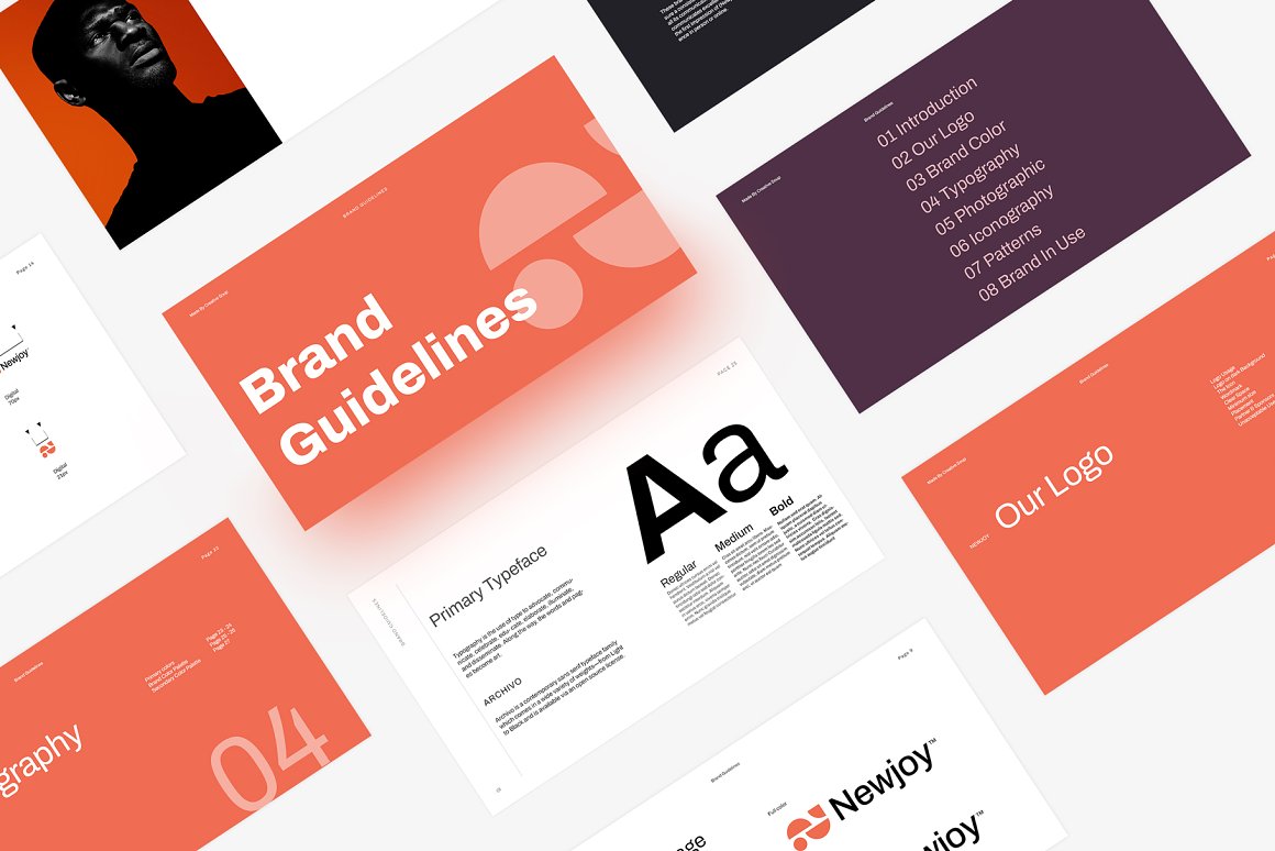 Brand Guidelines template by CreativeSoup io on Creative Market