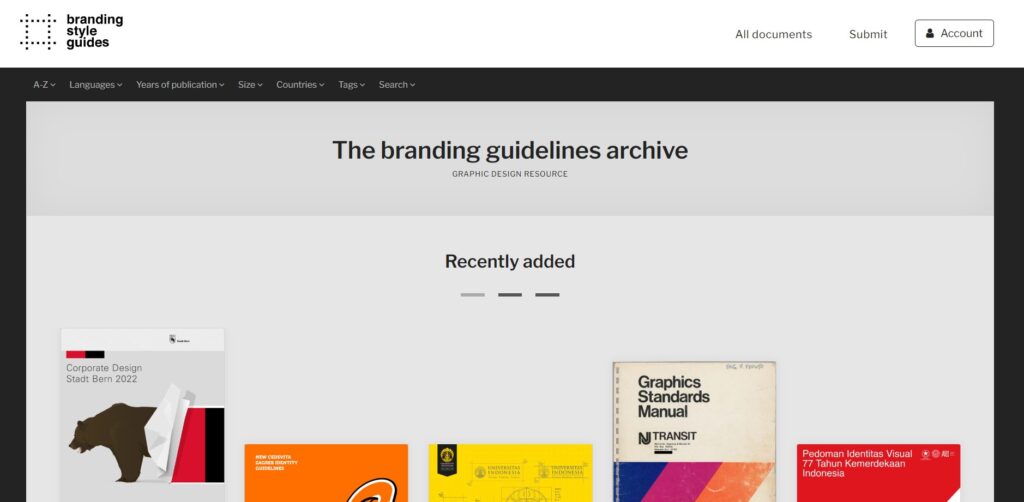 Brand Style Guides website
