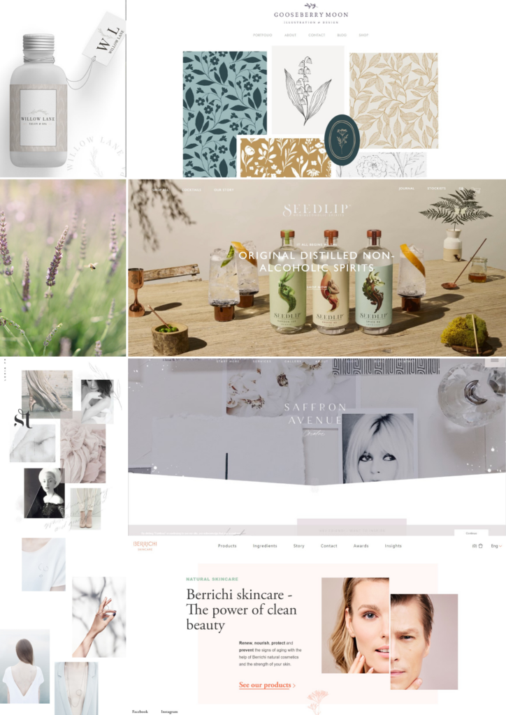 Brand imagery personality - calm, elegant, feminine