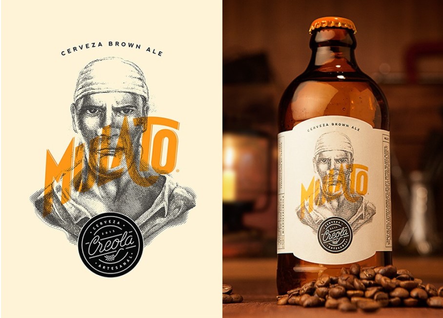 Earthy and rough brand illustrations - Mulato Beer