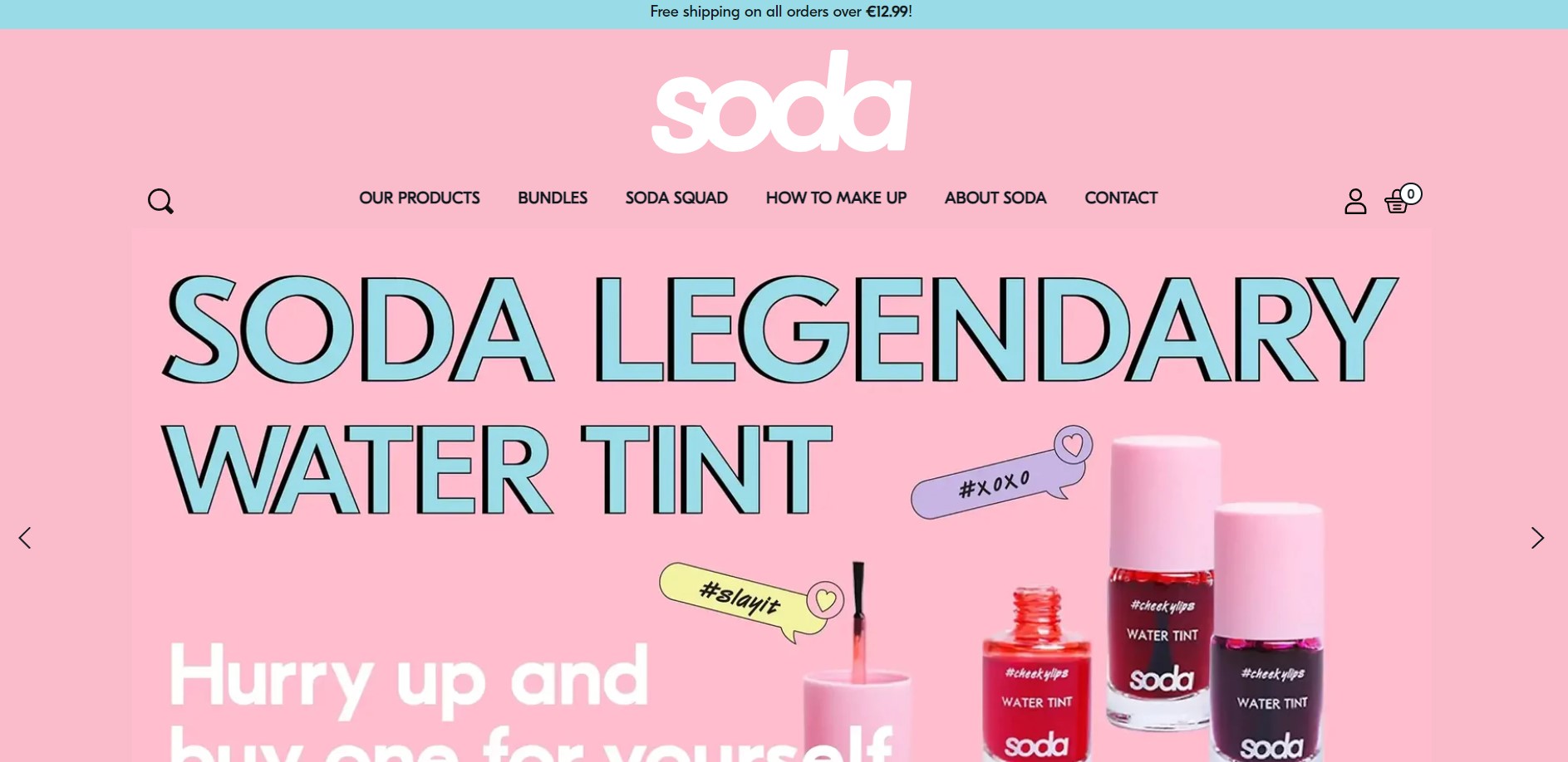 Soda makeup visual branding for beauty business