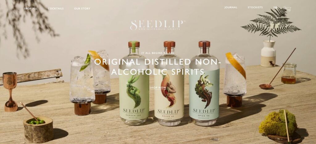 Seedlip Drinks compelling visual branding