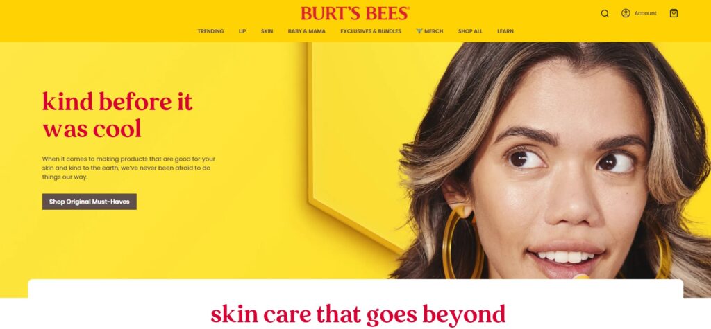 Burts Bees youthful branding