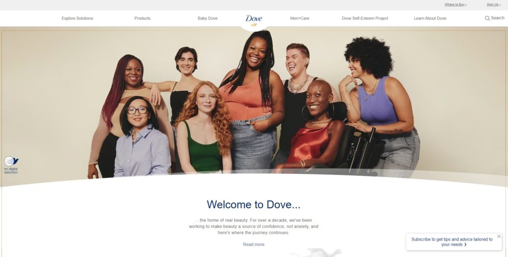 Dove optimistic brand design