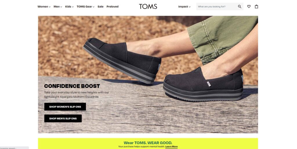 TOMS optimistic branding