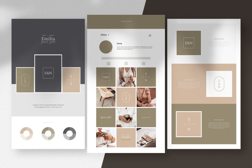 Branding board templates for Canva by AndrewPixel