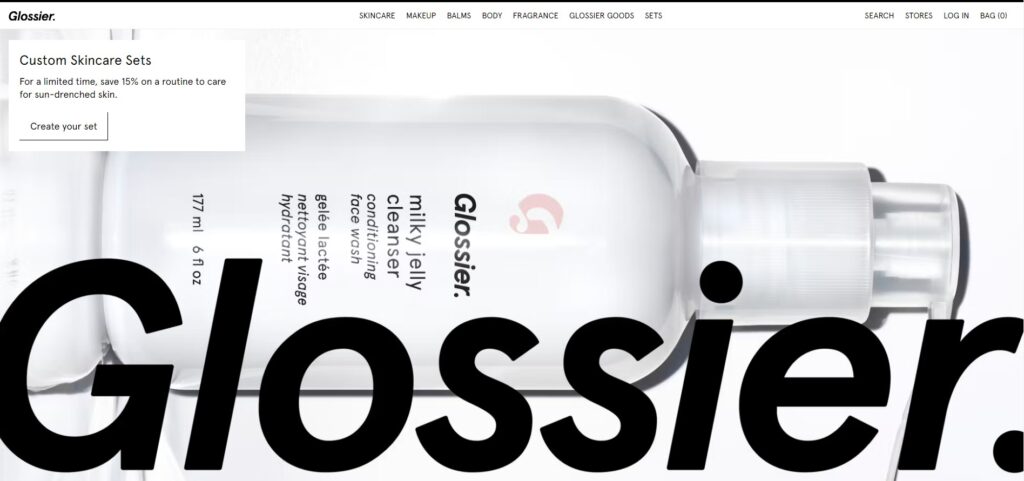 Glossier Skincare and Cosmetics Branding