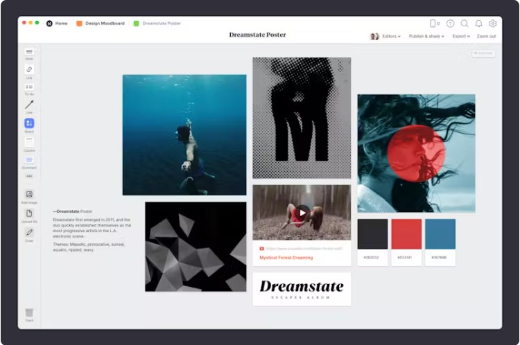 Strategic moodboard creation with Milanote