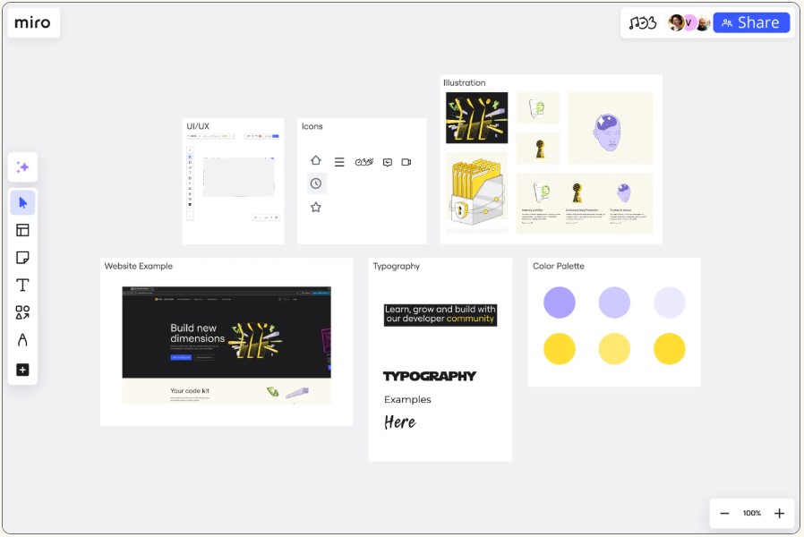 Miro moodboard app