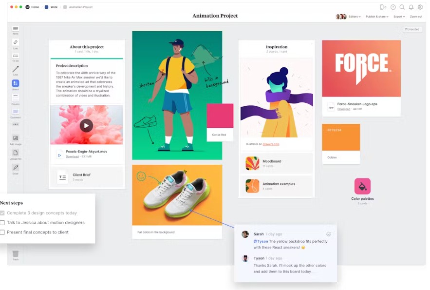 milanote - best bood board apps